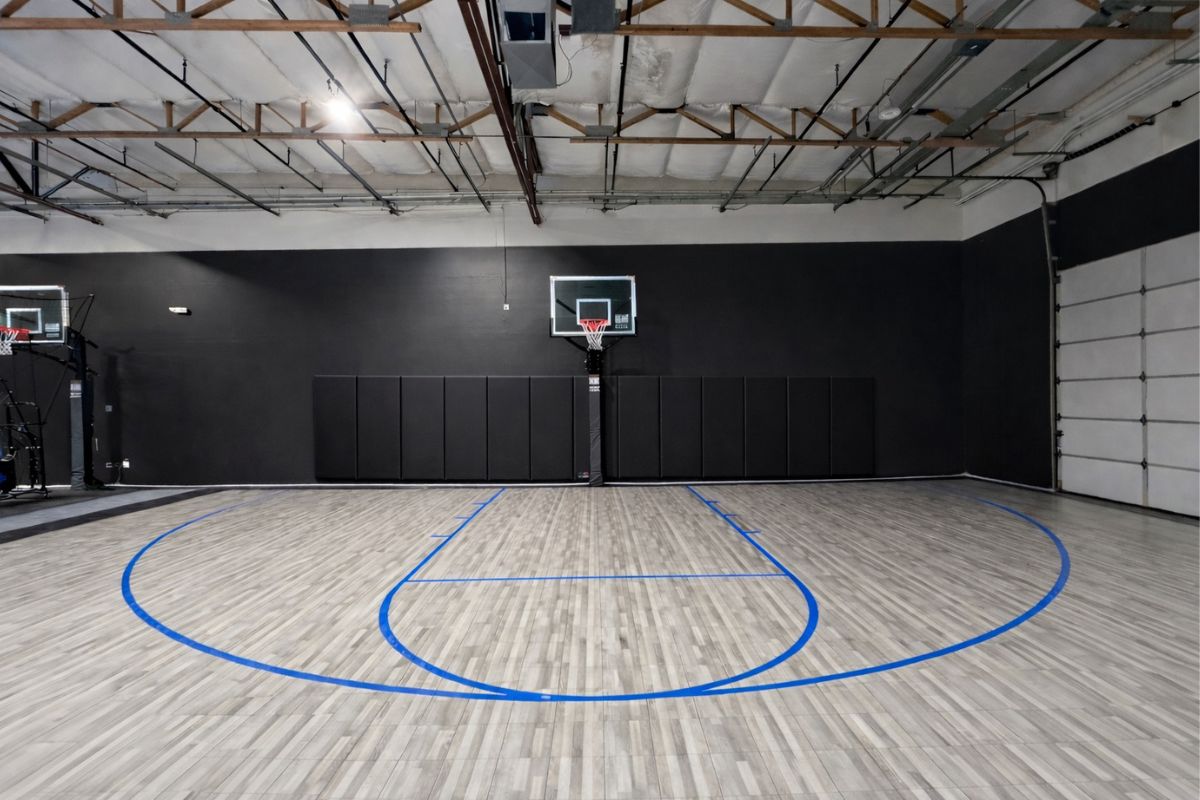 Half basketball court at Ballin Elite in Tempe